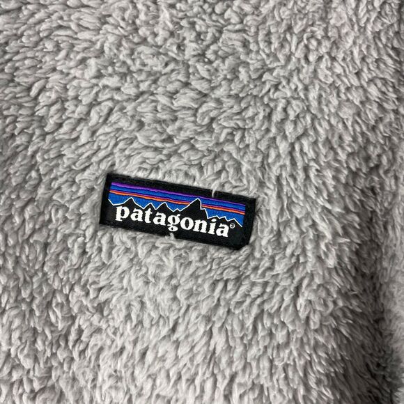 Patagonia Los Gatos Pullover Womens Medium Gray Fleece 1/4 Zip High Pile Outdoor - Picture 4 of 14